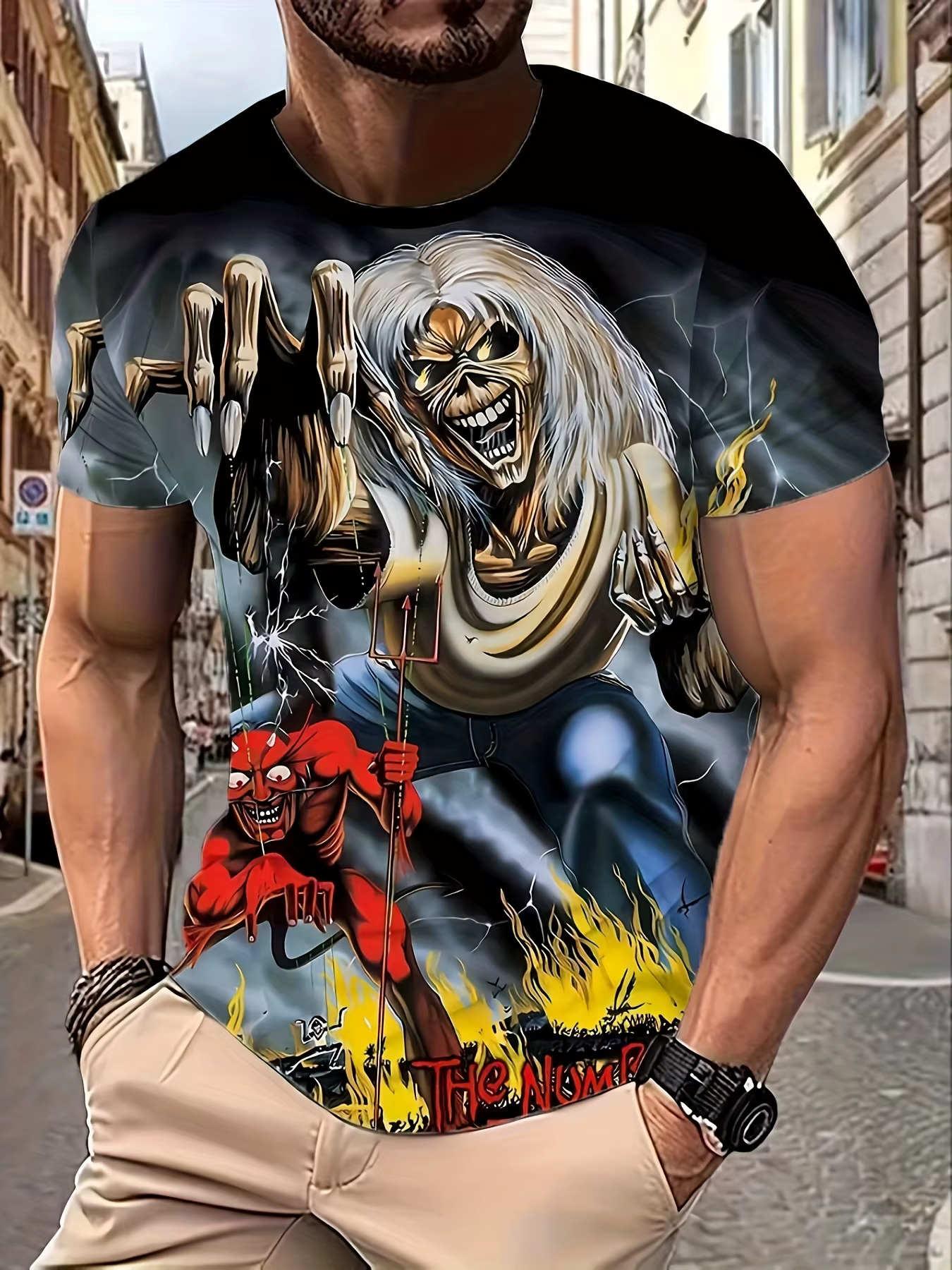 Bold Monster Graphic Tee pour Homme, T-Shirt à Manches Courtes, Confortable, Ready for Summer, Desig