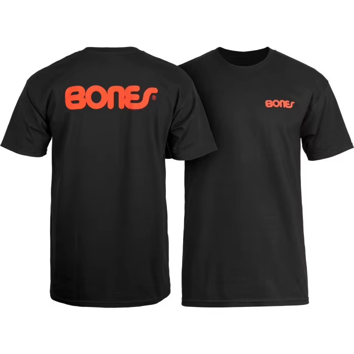 2026 Bones ®   T-shirt Bearings Swiss Text, style skate, idéal pour les sorties quotidiennes, luxe h