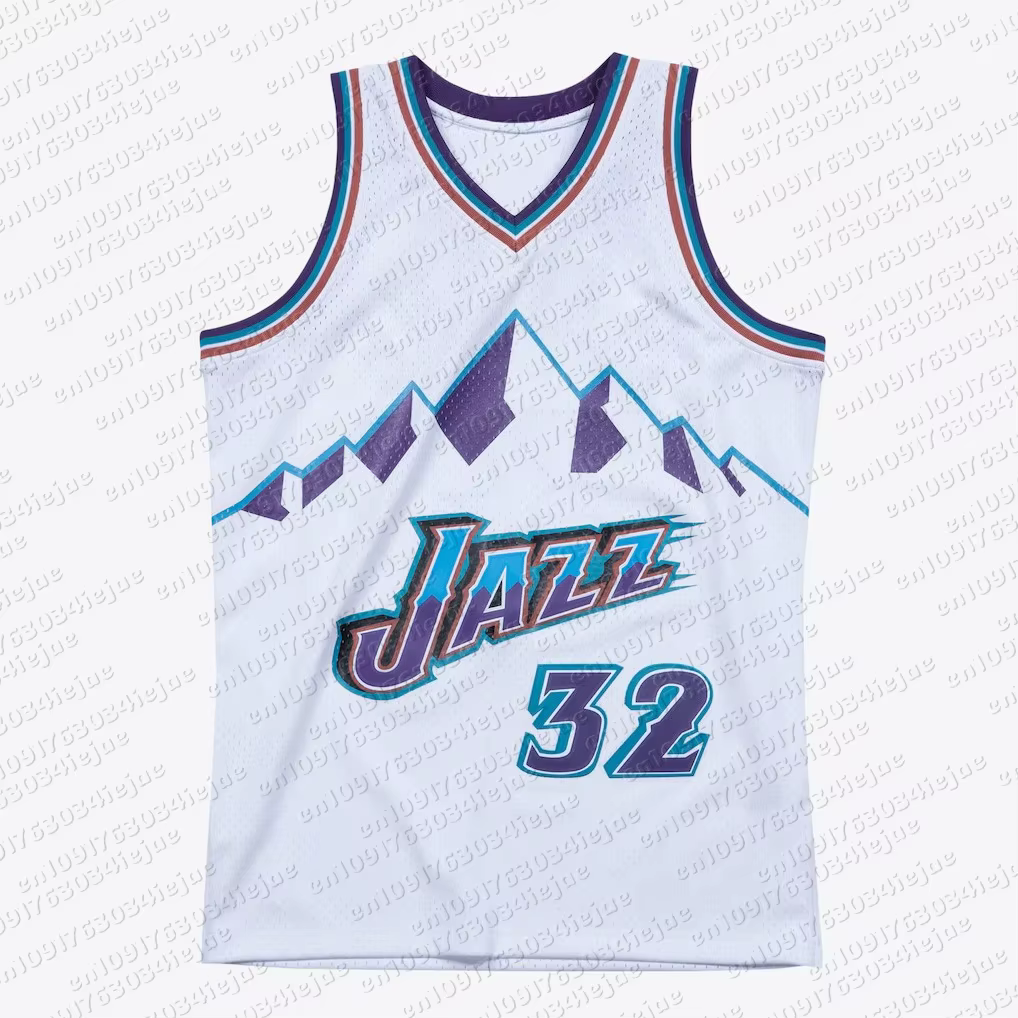 Alonzo Mourning #   33 Maillot de basket rétro pour toute la famille, bleu rayé, en maille respirant