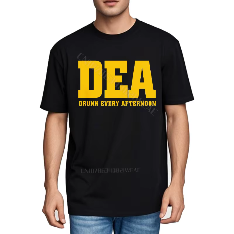 Homme T-shirt Streetwear t-shirts de tous les jours Dea Drunk chaque après-midi imprimé coton T-shir