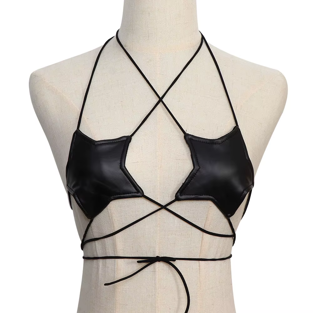 Dames haut sexy bustier hauts étoile soutien-gorge dos nu discothèque étoile Camisoles Camisoles et