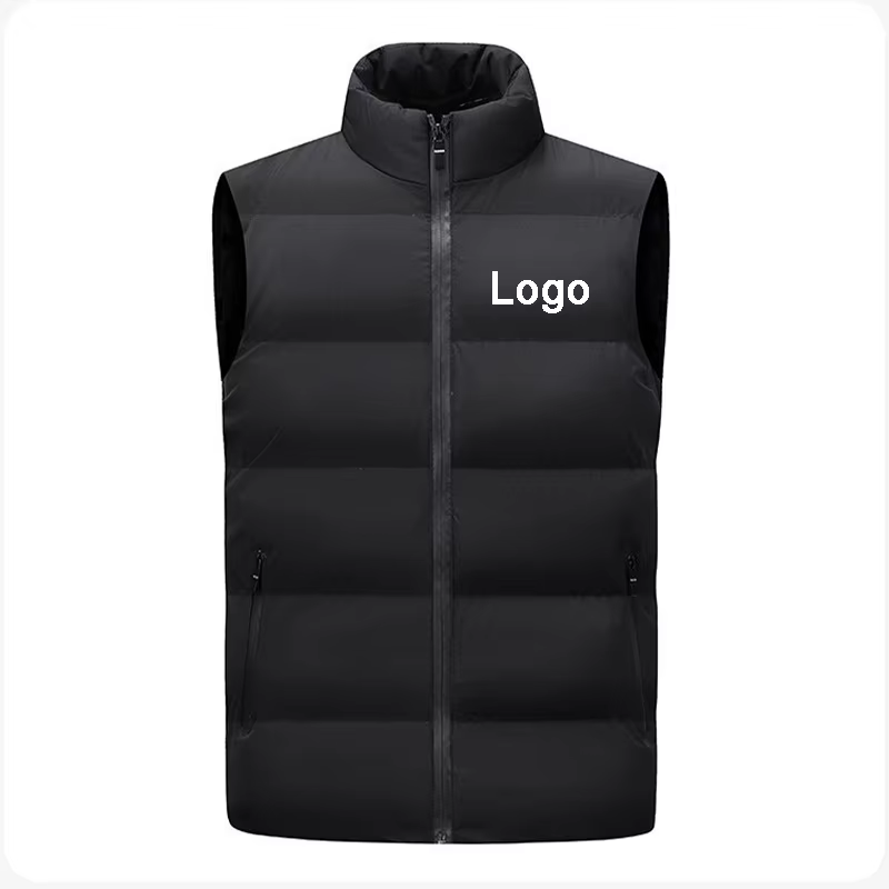Gilet sans manches personnalisé avec fermeture éclair pour homme, design tendance, coupe-vent, mante