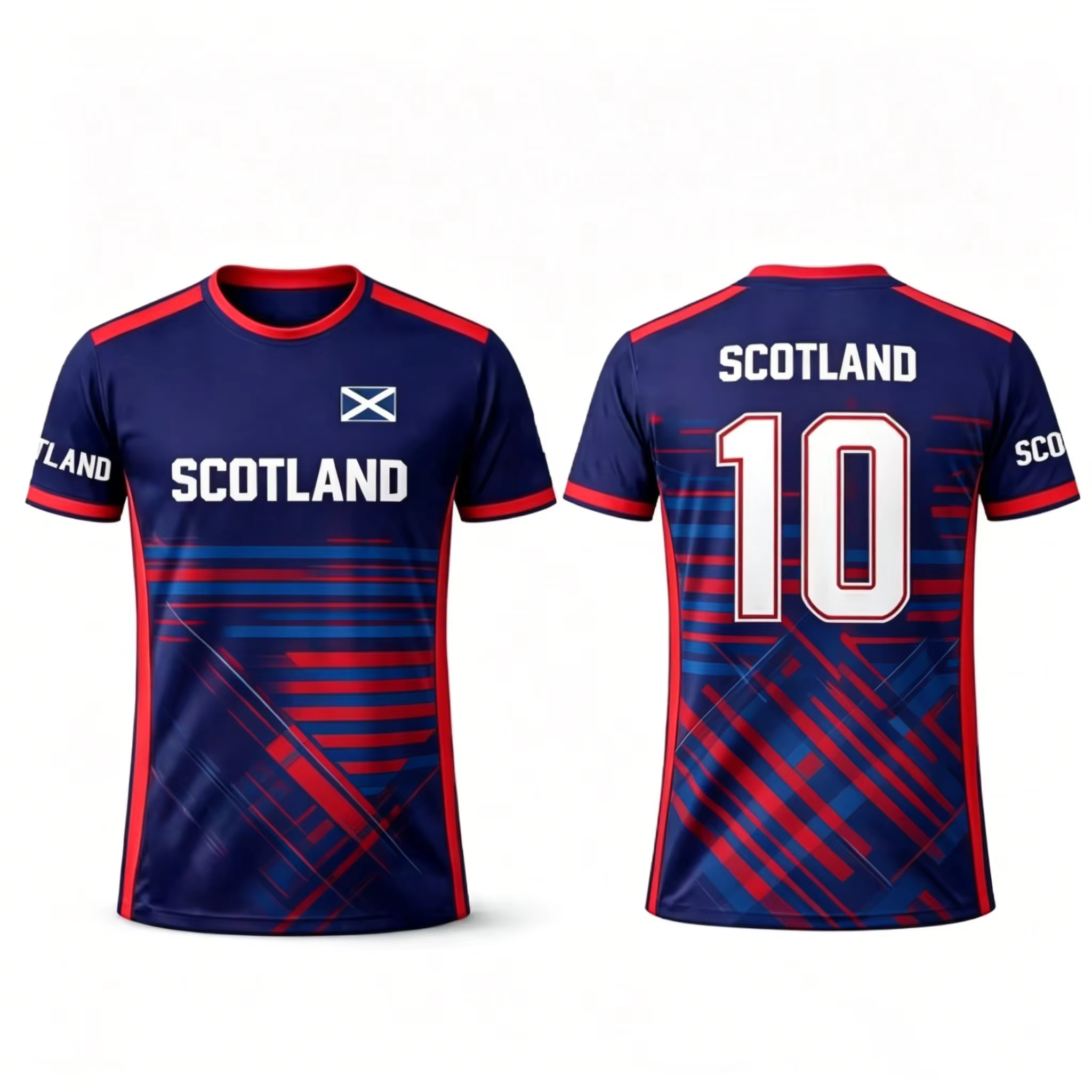 T-shirt imprimé drapeau écossais 2026 – Maillot de football respirant et à séchage rapide pour homme