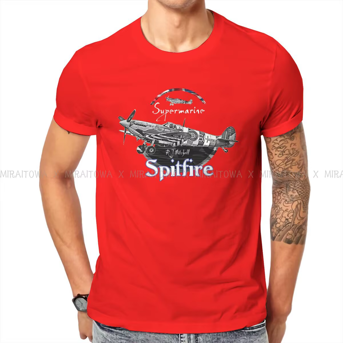 Spitfire – t-shirt créatif pour hommes, Vintage, avion de chasse anglais WW2, personnalisé, cadeaux 