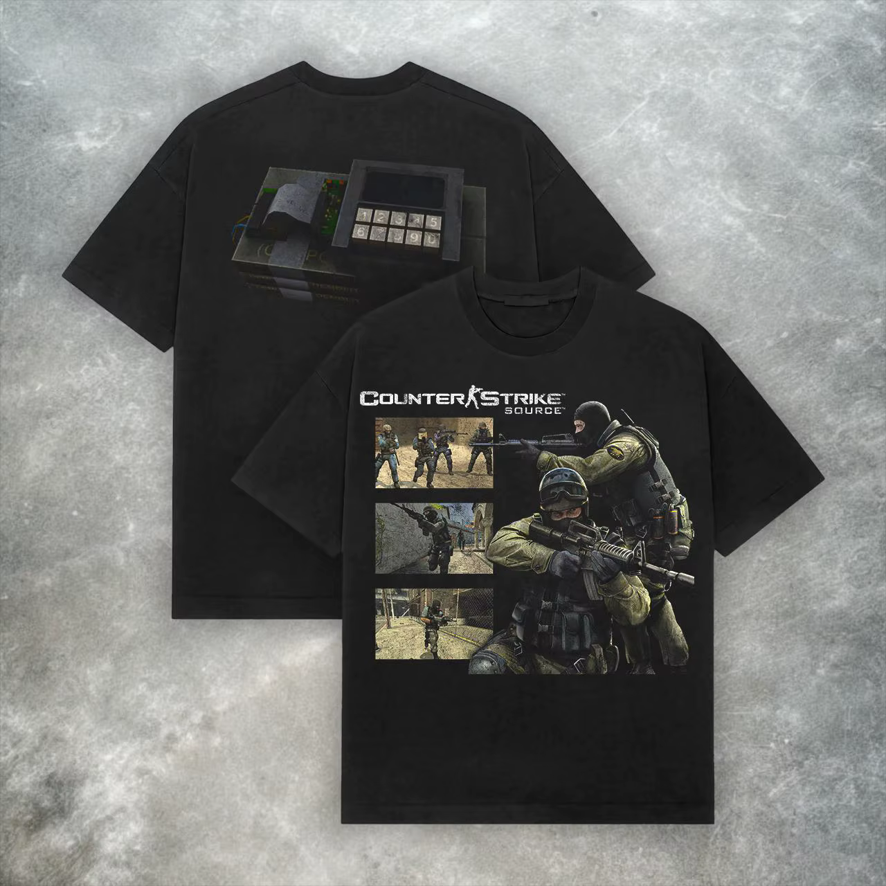 T-shirt Counter-Strike: Origin - T-shirt rétro Y2K Streetwear à motif imprimé, décontracté, pour un