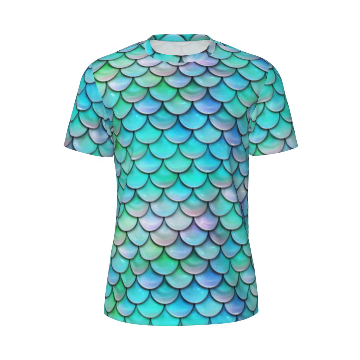 Vêtements de sport sirène mystique t-shirt écailles de poisson colorées T-Shirts populaires homme St
