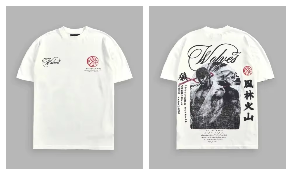 WOLVES CLUB T-shirts pour hommes, t-shirts de sport d'été pour hommes, vêtements de loisirs à col ro