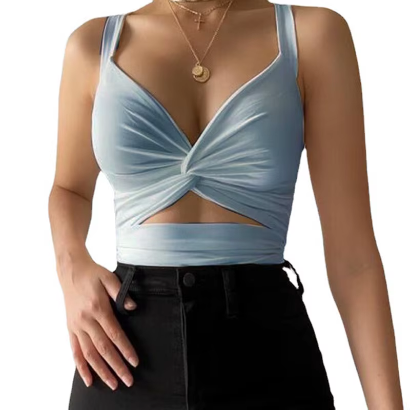 Haut tubulaire court en fibre pour femme, noir et blanc, sexy, court, médicaments pour dames, glaçur
