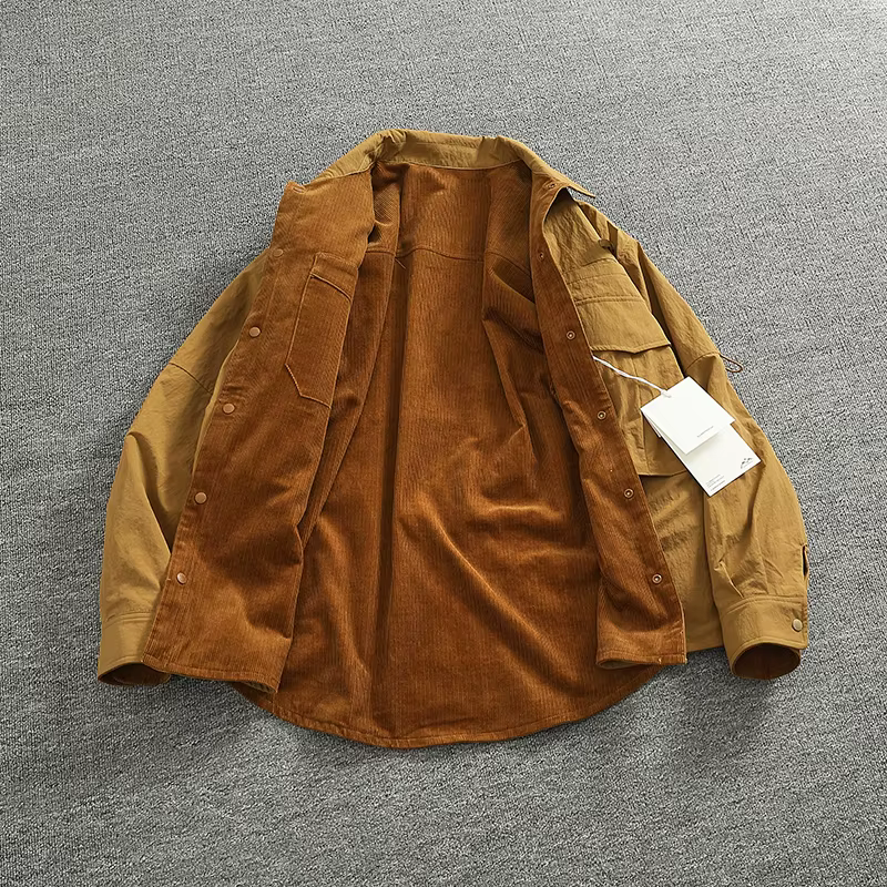 Veste Cargo Réversible en Tissu A + B pour Homme, Vêtement d'Extérieur, Fonctionnel, Ample, Poche, R