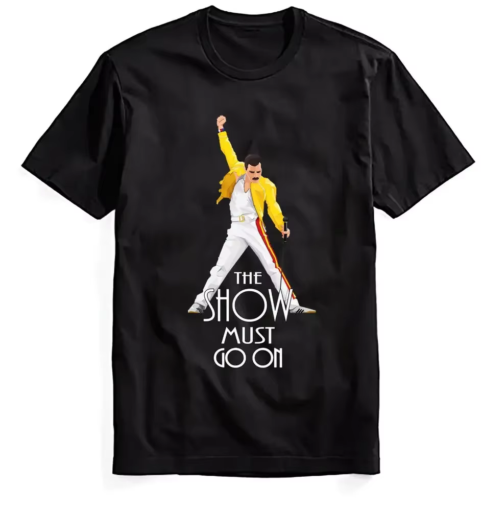 Le spectacle ista Go on. Freddie Mercury T-shirt classique 100% coton O-cou d'été à manches courtes 