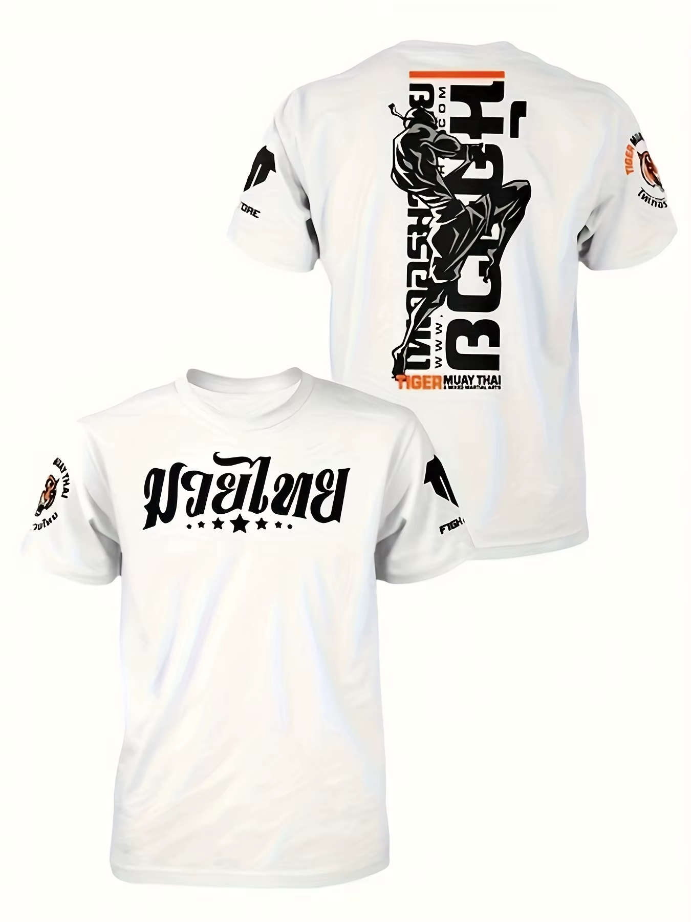 T-shirt Muay Thai en pur coton pour hommes, Fitness, musculation, athlétique, décontracté, Streetwea