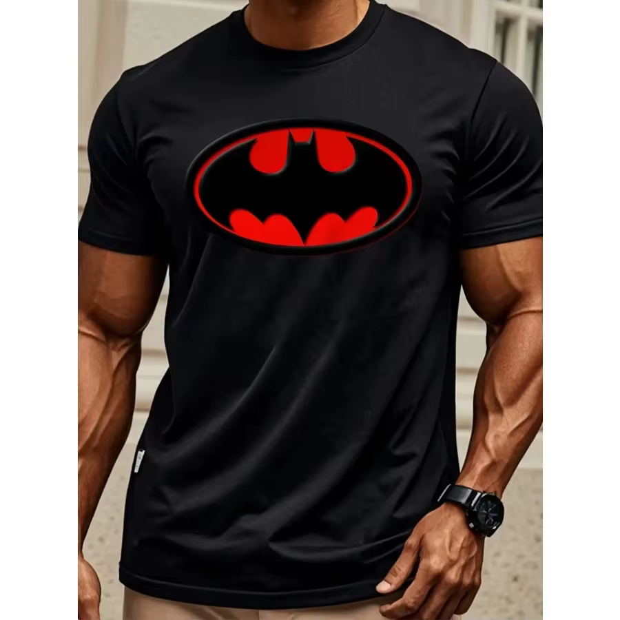 T-shirt à manches courtes et col rond pour hommes, en pur coton, décontracté et confortable, avec Lo