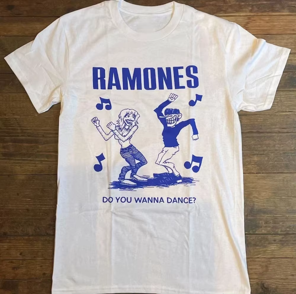 Ramones "Voulez-vous danser?" T-shirt Ramones pour hommes, chemise décontractée à la mode, streetwea