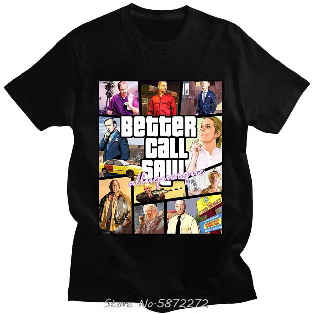 T-shirt manches courtes Breaking Bad pour homme, streetwear, en pur coton, avec imprimé graphique Be