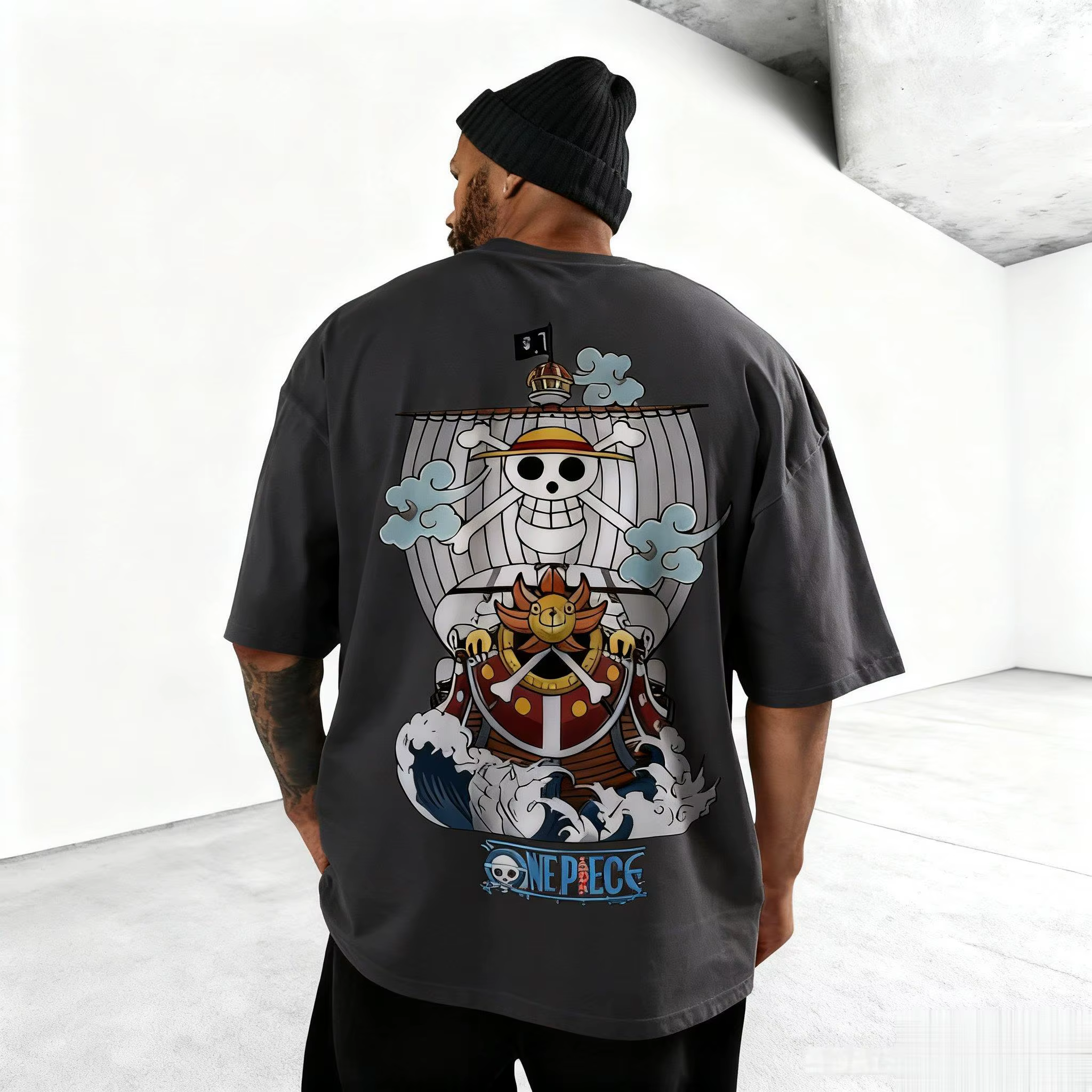 T-shirt Anime One Piece pour Hommes et Femmes, en Coton, Manches Courtes, Décontracté, Imprimé Manga