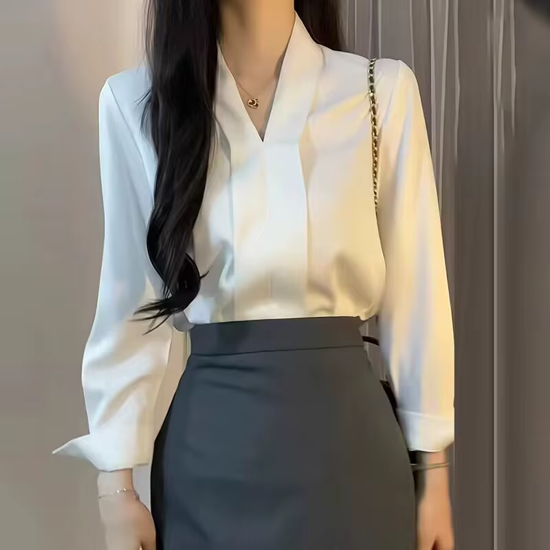 Manches longues bureau dames Blouse femmes chemises décontractées hauts printemps été mode femme OL 