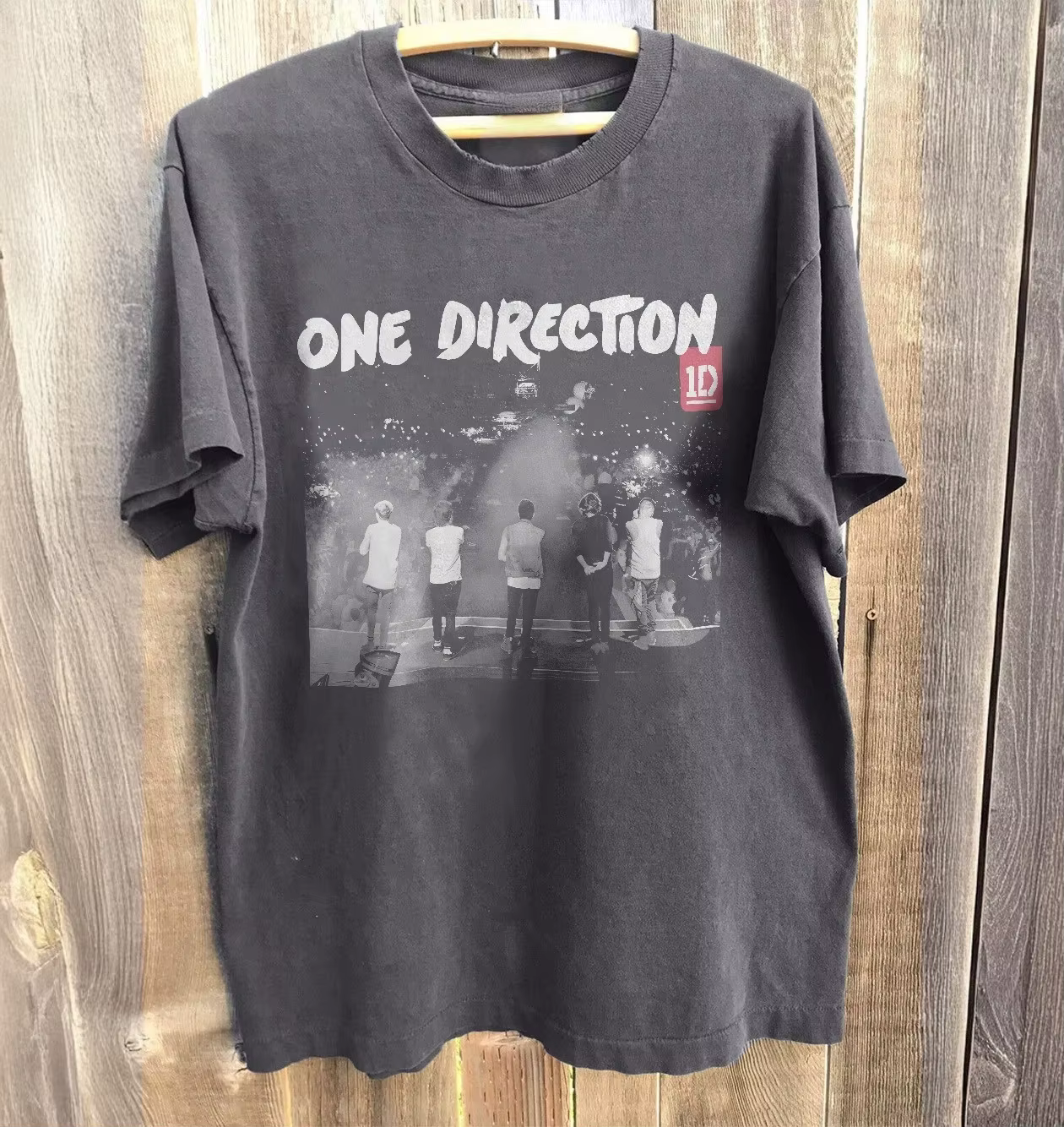 T-shirt vintage d'été pour homme One Direction, en coton respirant, col rond, streetwear, manches co