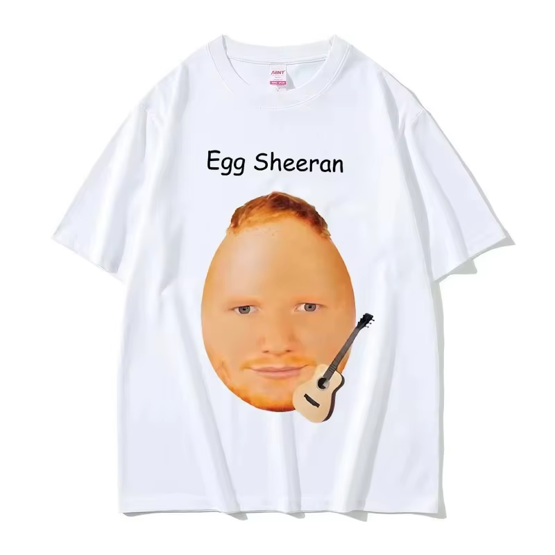 Oeuf drôle Ed Sheeran Meme T-shirts hommes femmes mode décontracté Harajuku T-shirts hommes col rond