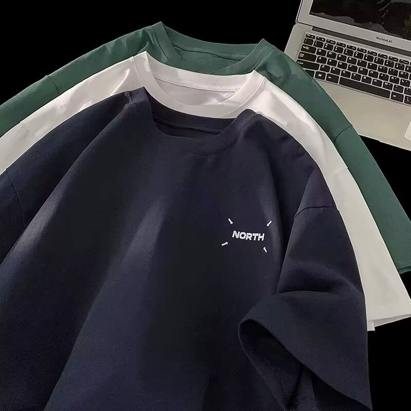 T-shirt imprimé avec Logo minimaliste 【M-8XL】 T-shirt Super grand pour hommes, mode été, Style sport