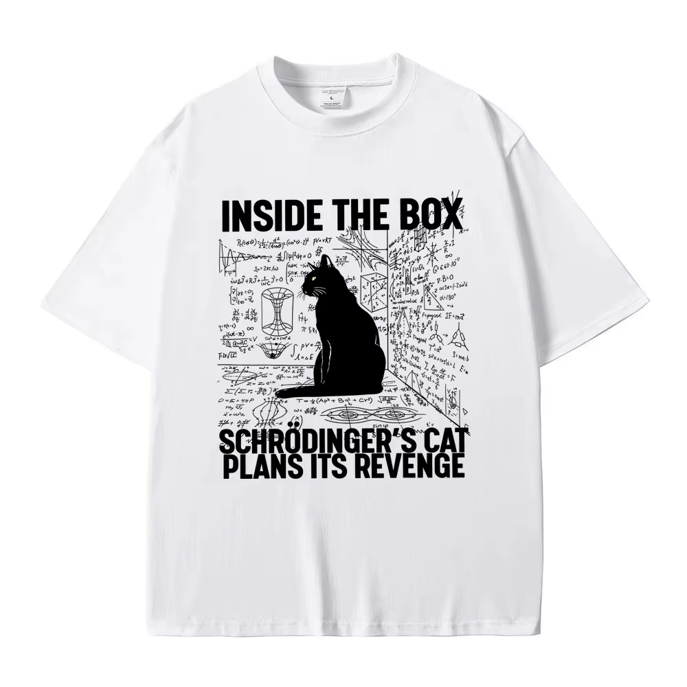 Limité Schrodinger Cat Lovers drôle Meme T-shirts hommes femmes décontracté coton Vintage Streetwear