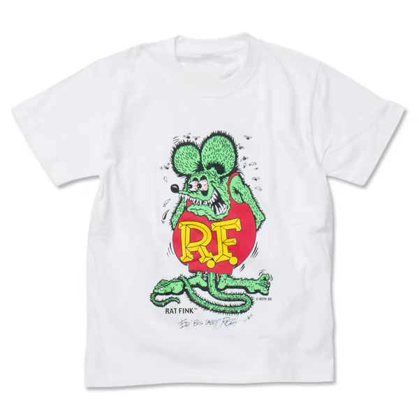 T-shirt en coton à motif graphique 2026 Motorcycle Rat Monster Vintage Modified Car Culture pour Hom