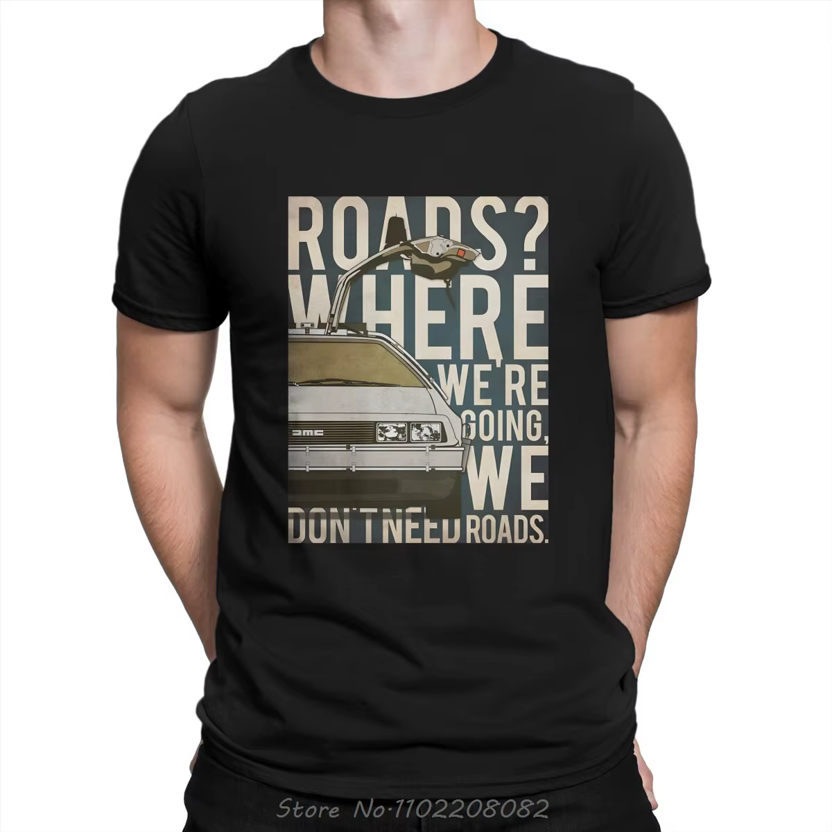 T-shirt à Manches Courtes et Col Rond pour Homme, en Coton, Décontracté, à la Mode