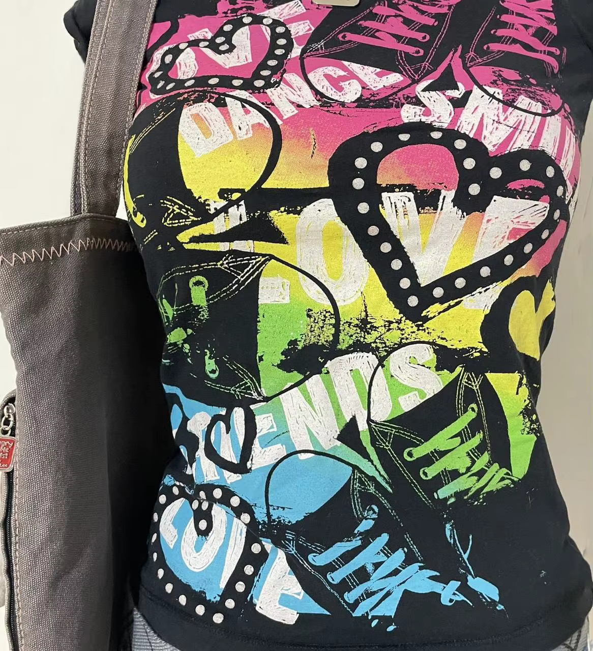 Vêtements Vintage des années 90 pour femmes, t-shirts graphiques, haut court, vêtements esthétiques,