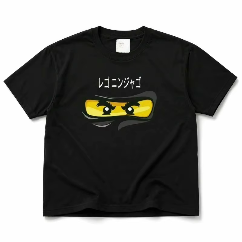 T-shirt décontracté japonais High Street Ninja, imprimé cosplay anime Shinobi, multicolore, Harajuku