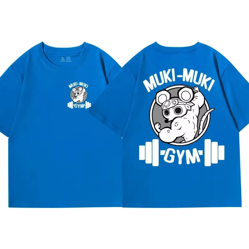 Anime démon Slayer Uzui Tengen imprimer T-shirts unisexe drôle Ninja souris Muki Muki Gym T-shirt so