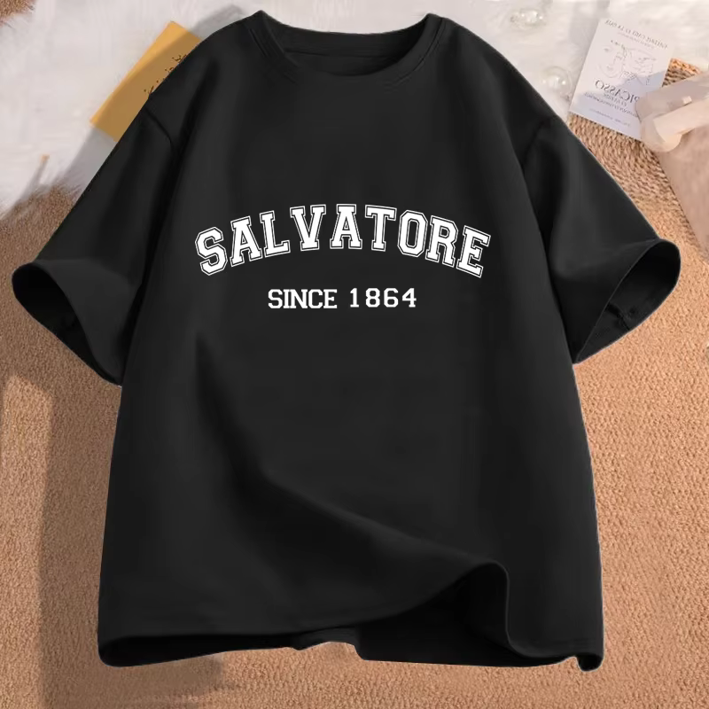 T-shirt en coton à manches courtes pour femmes, T-shirt graphique, T-shirt Mystic Falls, Vampire Dia