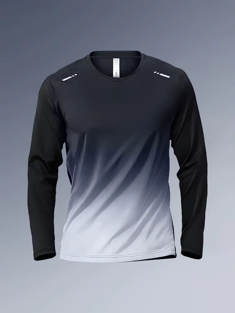 T-shirt à manches longues pour hommes, vêtements de Fitness, printemps-automne, vêtements à séchage 