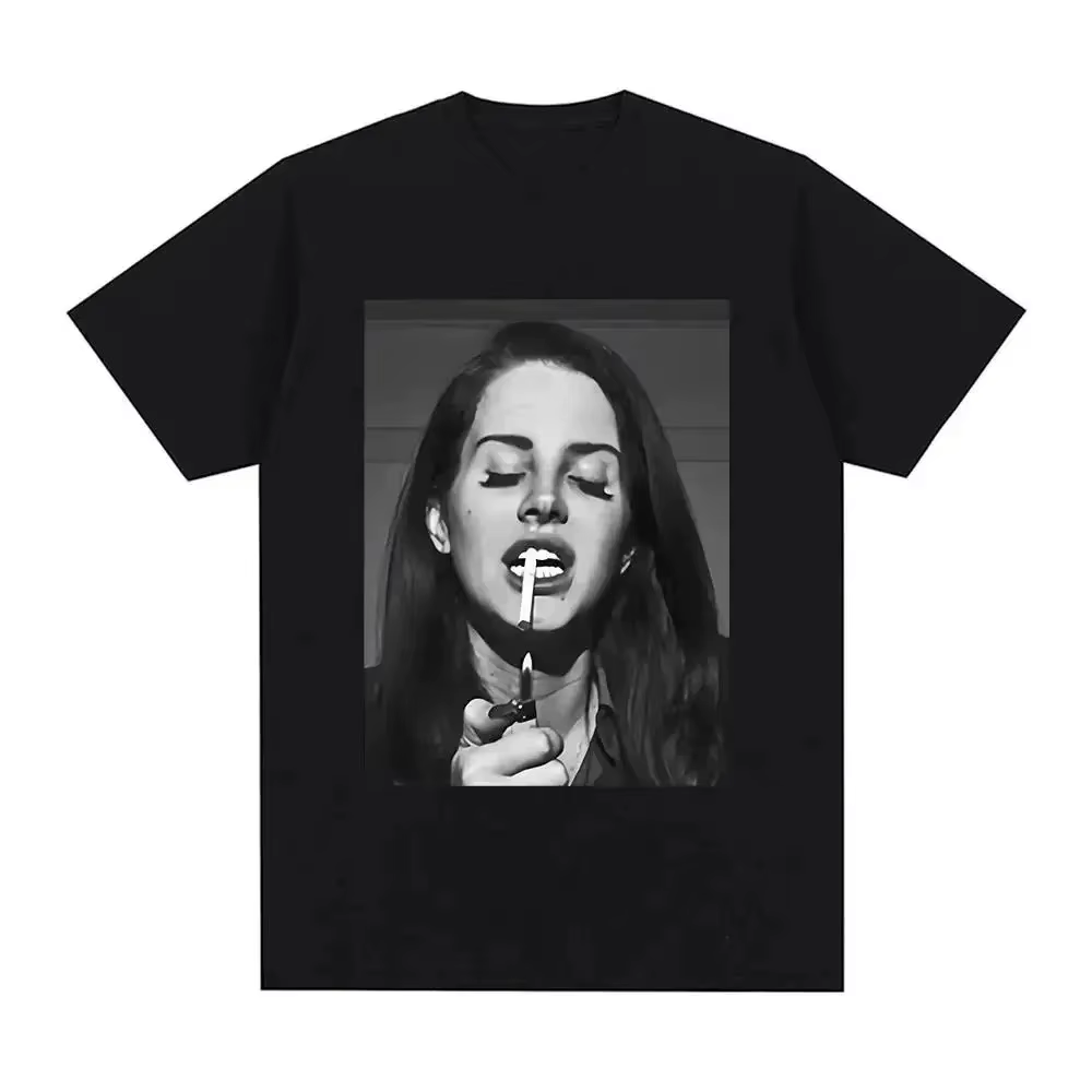 Chanteur Lana Del Rey imprimé T-Shirt femmes mode Hip Hop hommes t-shirts Streetwear Harajuku T-Shir