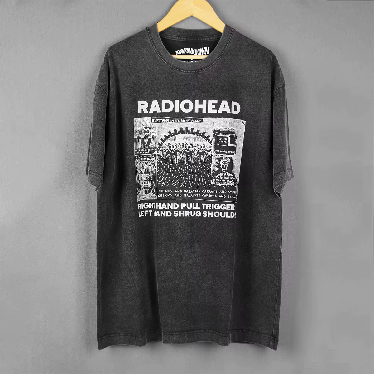 T-shirt Radiohead Everything in Its Right Place, groupe de rock alternatif, en coton, manches courte