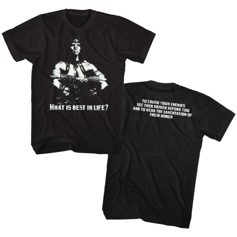 T-Shirt Conan le barbare pour hommes, classique, avec citation du barbare, graphique, manches courte