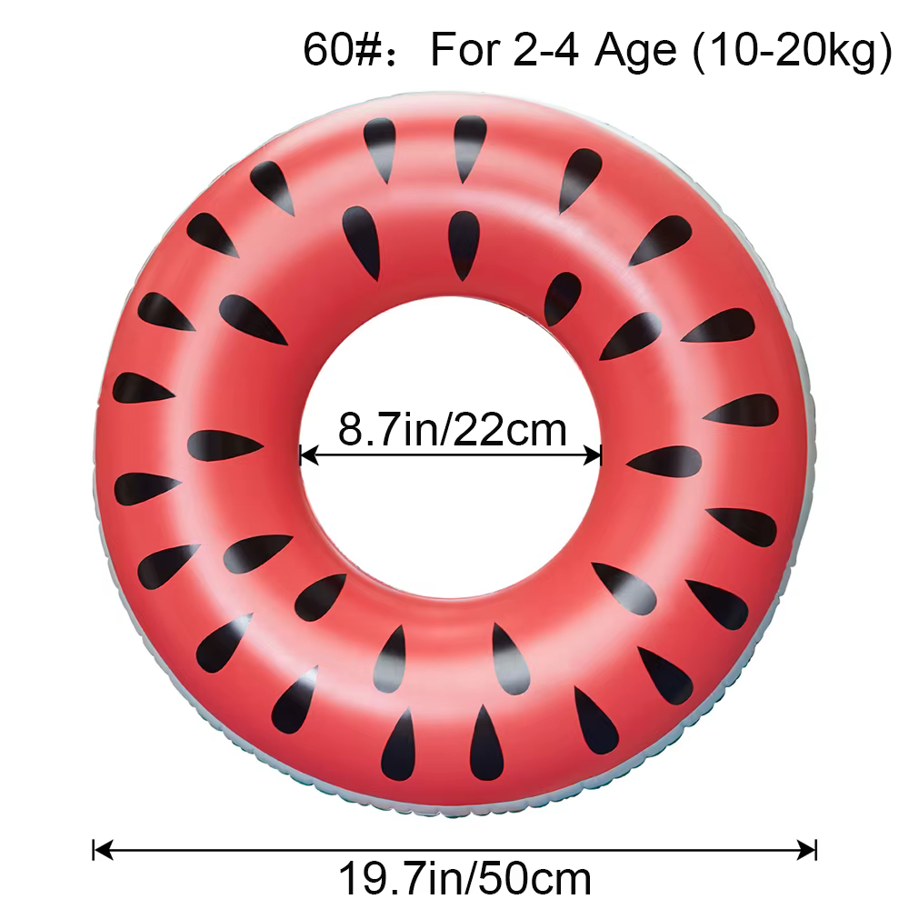 Flotteurs gonflables de piscine pastèque pour adultes, anneaux de natation, flotteur pour fête, plag