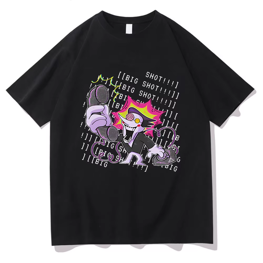 Deltarune Merch t-shirts Spamton grand coup T-Shirt mode été col rond manches courtes femmes hommes 