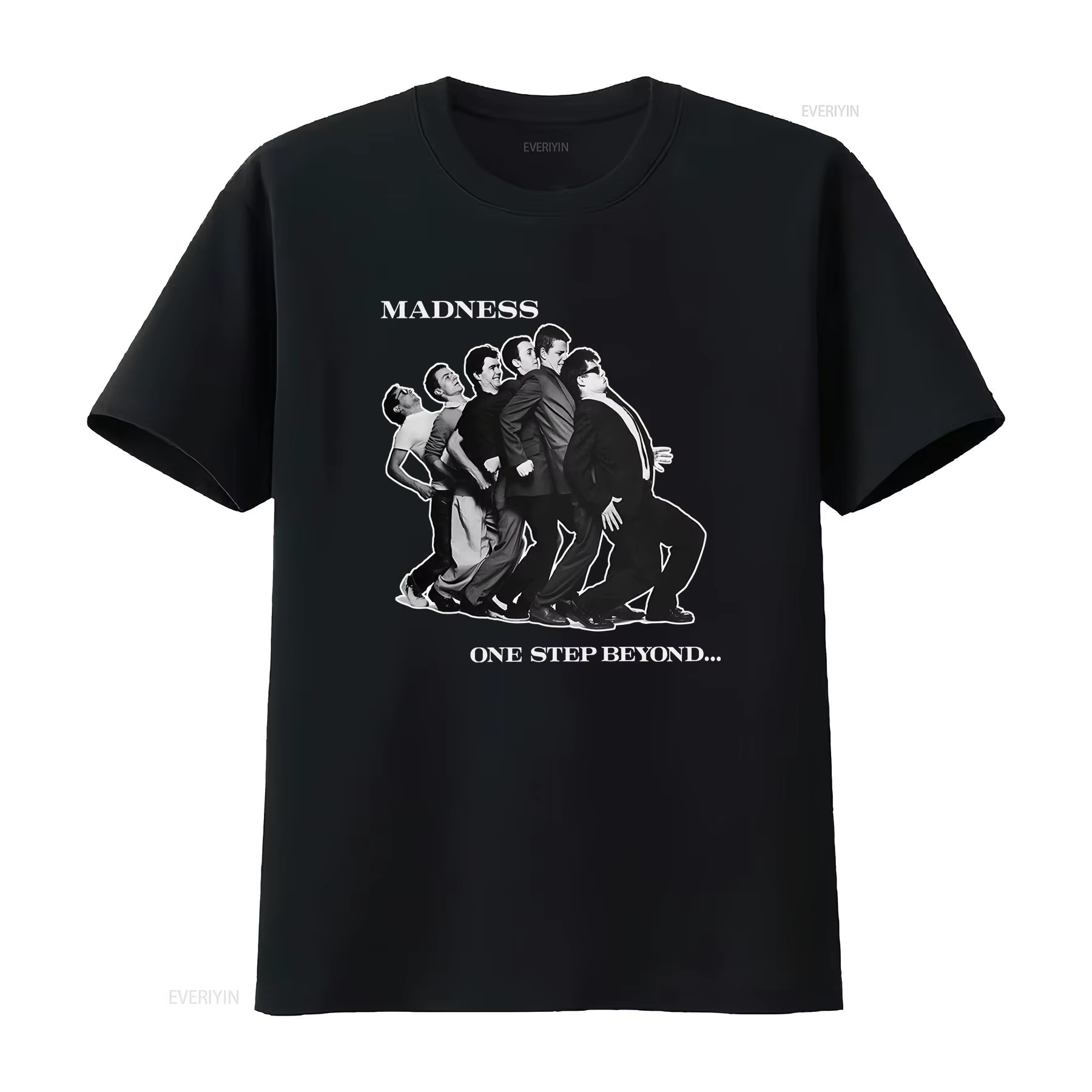 Vintage années 90 Madness Band T-shirt vintage lavé légèrement décontracté confortable homme élégant