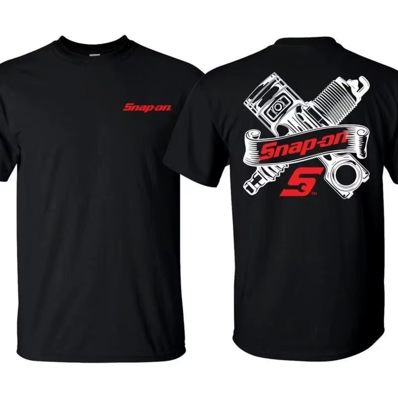 T-shirt à motif pièces de moteur - T-shirt pour technicien, idéal pour le quotidien, noir classique 