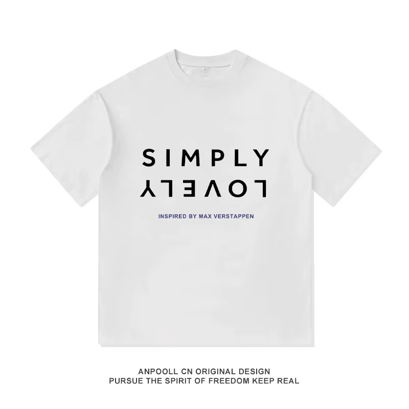 Simply Lovely T-shirt en coton avec imprimé lettres Max Verstappen F1 Formule 1 pour fan de Formule 