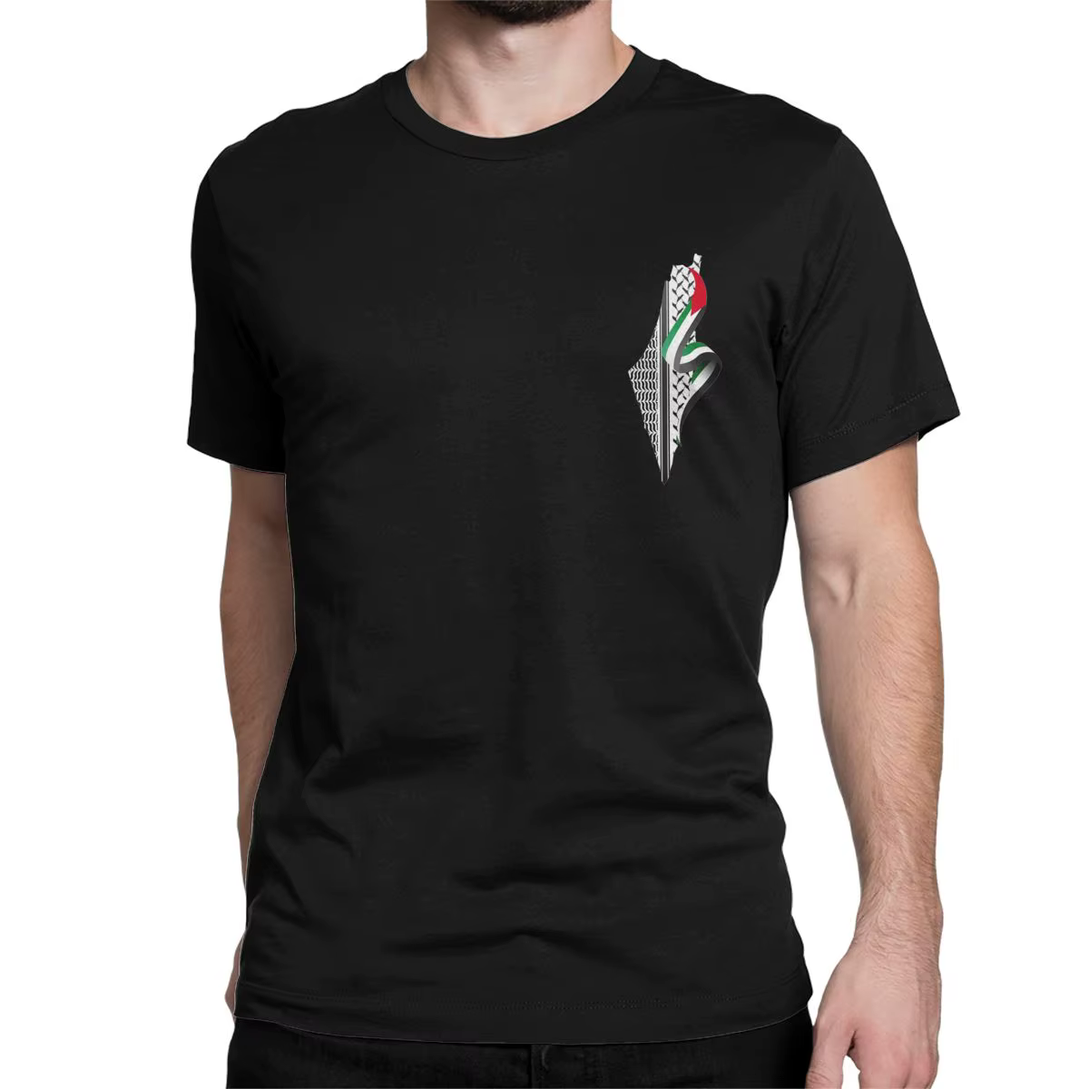 Tatreez palestinien T-Shirts hommes femmes Palestines Kufiya Keffiyeh drôle pur coton t-shirt à manc