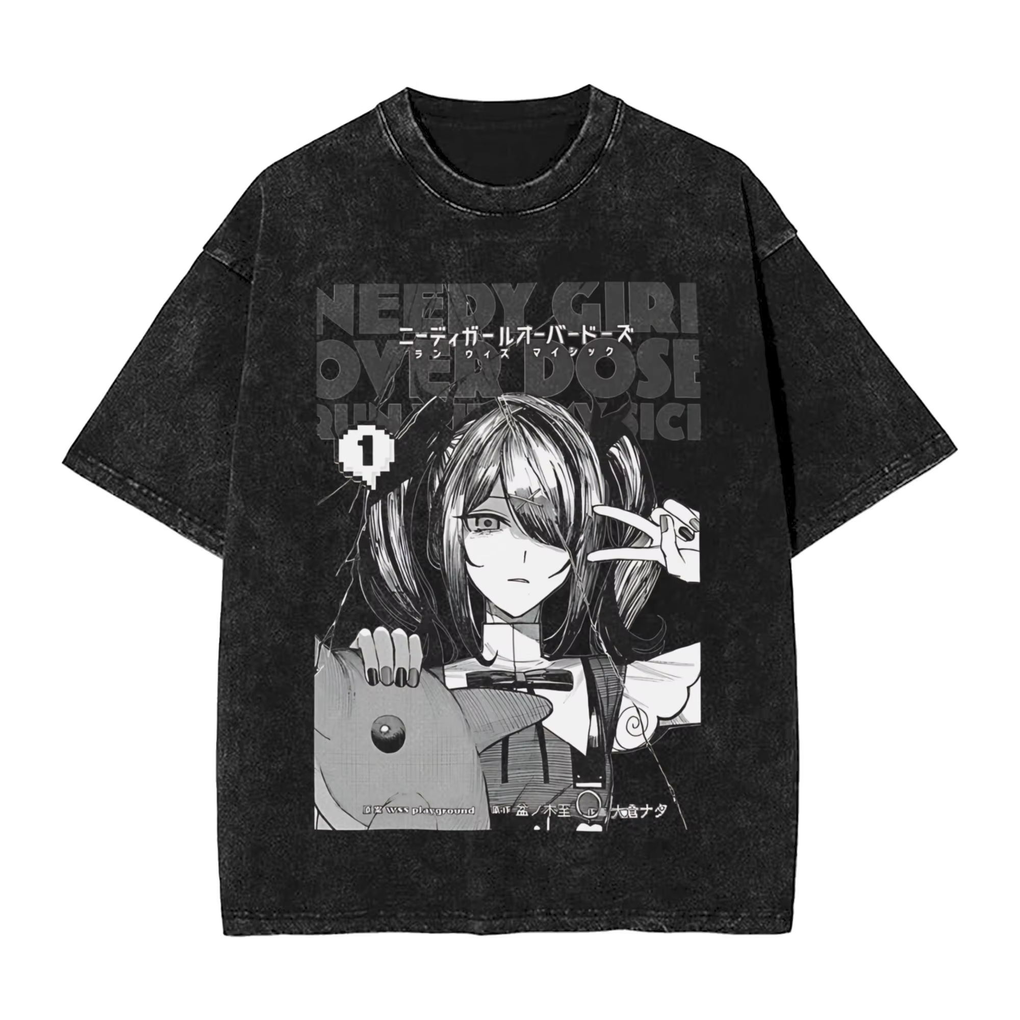 Harajuku chemises lavées nécessiteux Streamer surcharge Merch rétro T-Shirts haute rue Streetwear à 