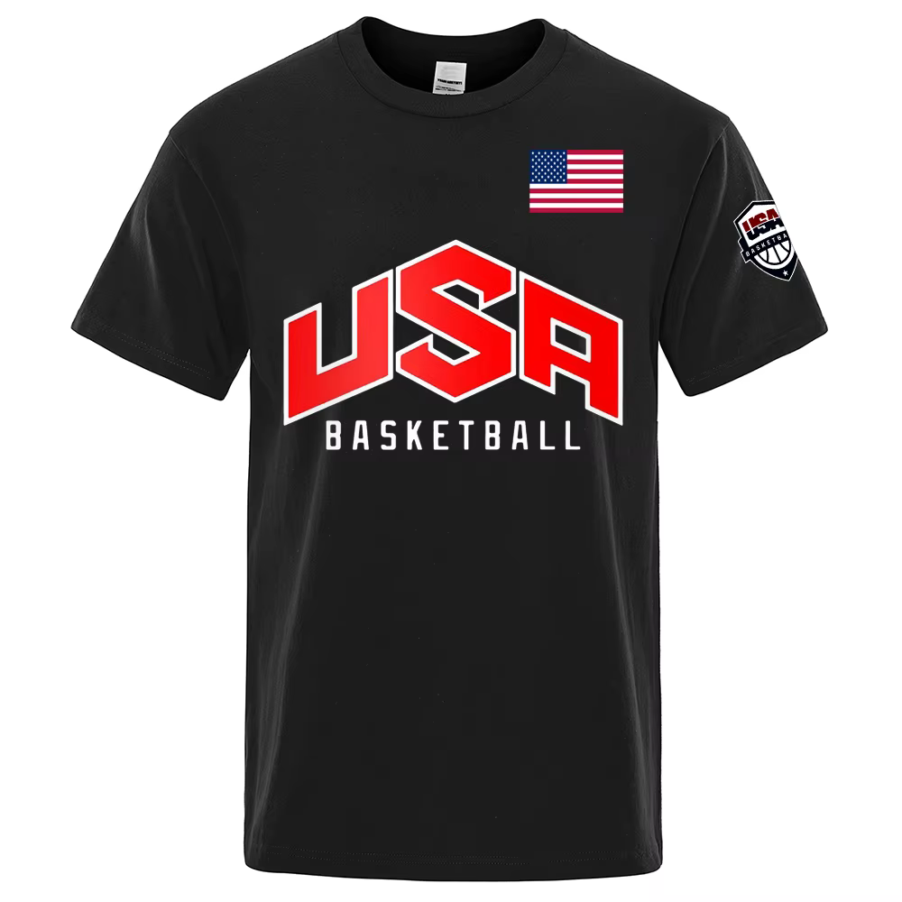 T-shirt à manches courtes pour homme, vêtement de Sport, en coton, imprimé, surdimensionné, conforta