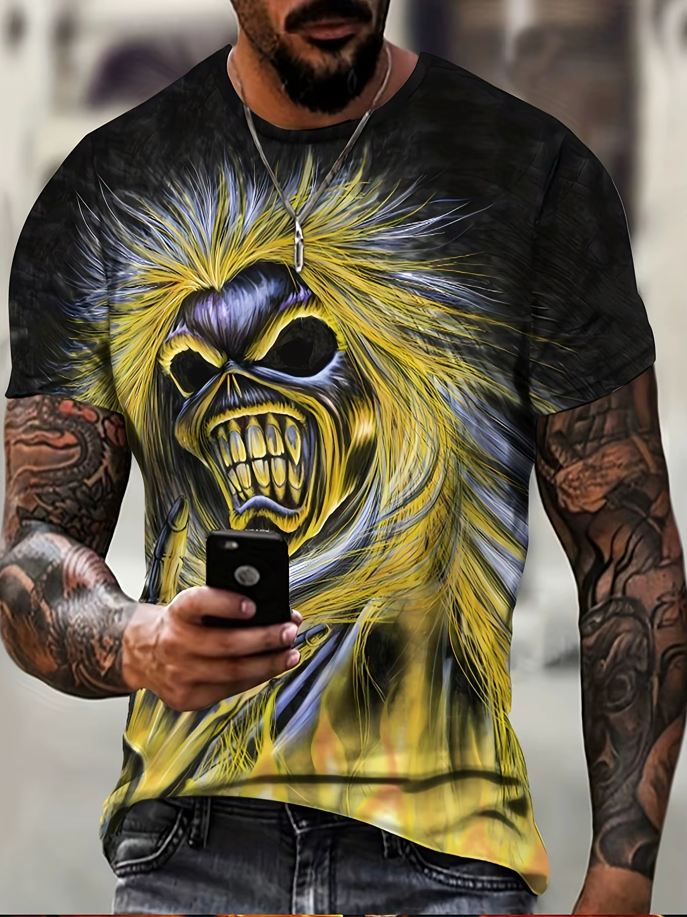 Bold Monster Graphic Tee pour Homme, T-Shirt à Manches Courtes, Confortable, Ready for Summer, Desig