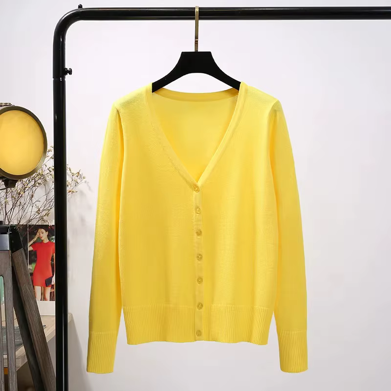 Pull court tricoté à manches longues pour femmes, col en v fin, gilet, mode printemps-automne, vêtem