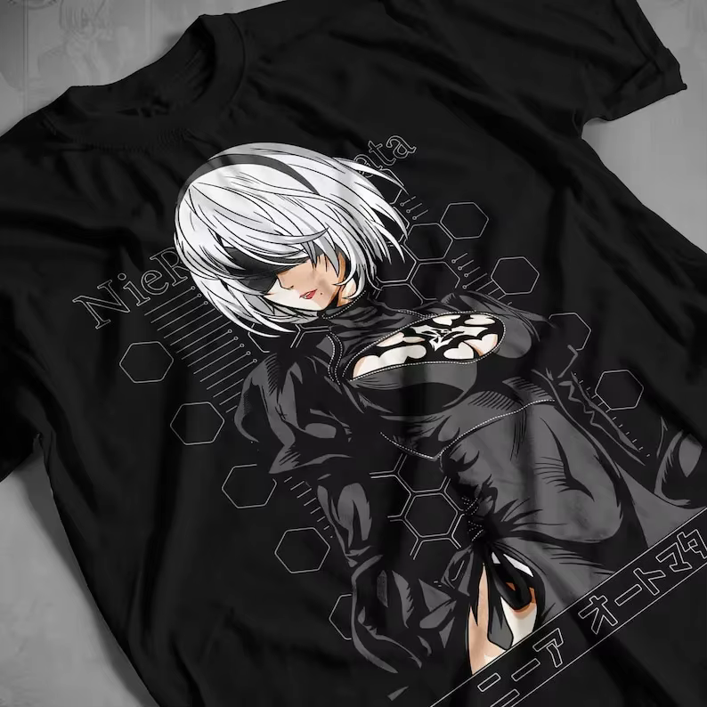Chemise Nier sexy 2B, chemise Nier, t-shirt Anime