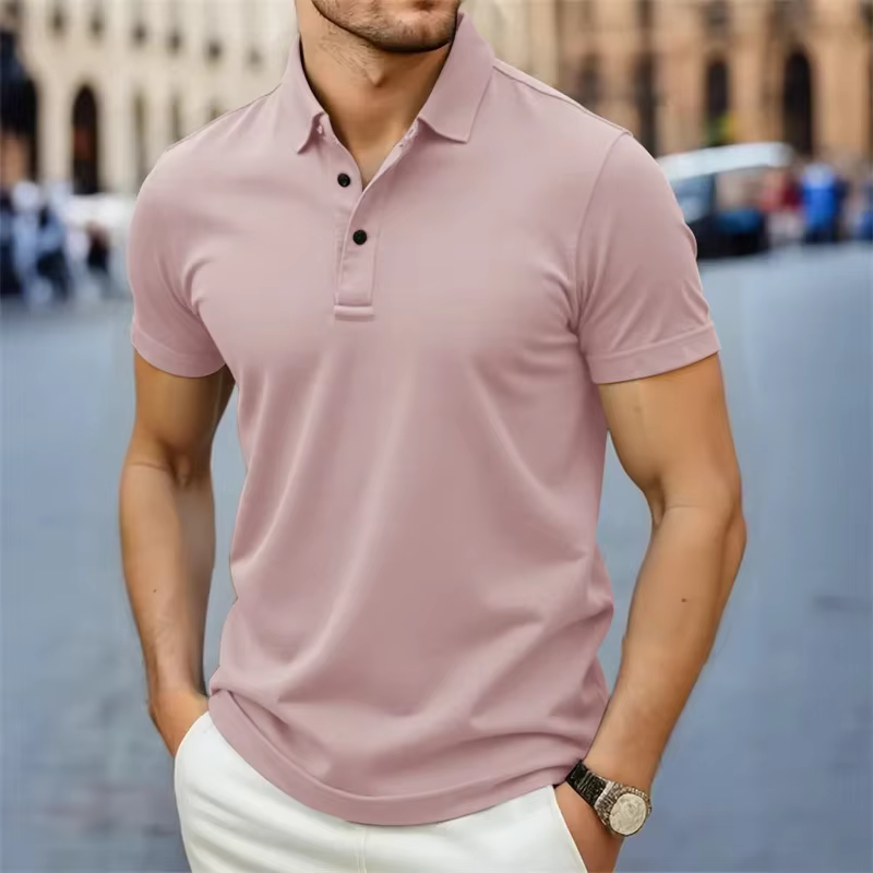 Nouveau Polo Homme 2026 Décontracté et Tendance à Col Simple Manches Courtes – Haut d'Été Confortabl