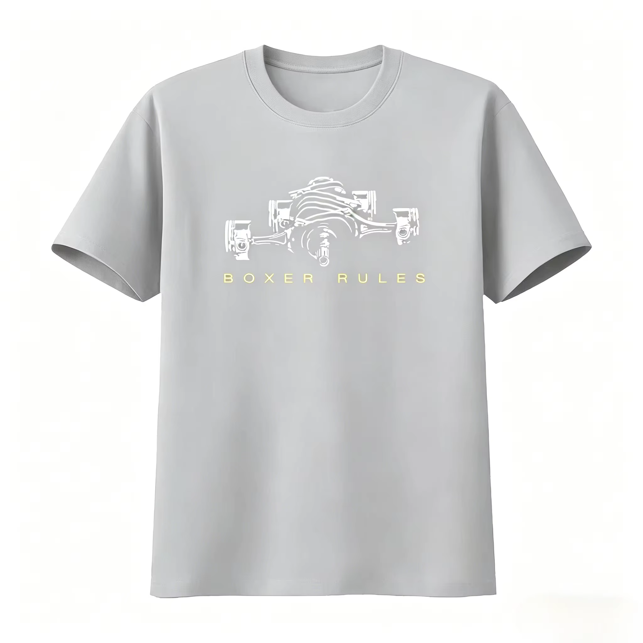 T-shirt imprimé Boxer Rules Engine pour les passionnés de voitures Pistons GT86 GS 1200 1300 S dispo