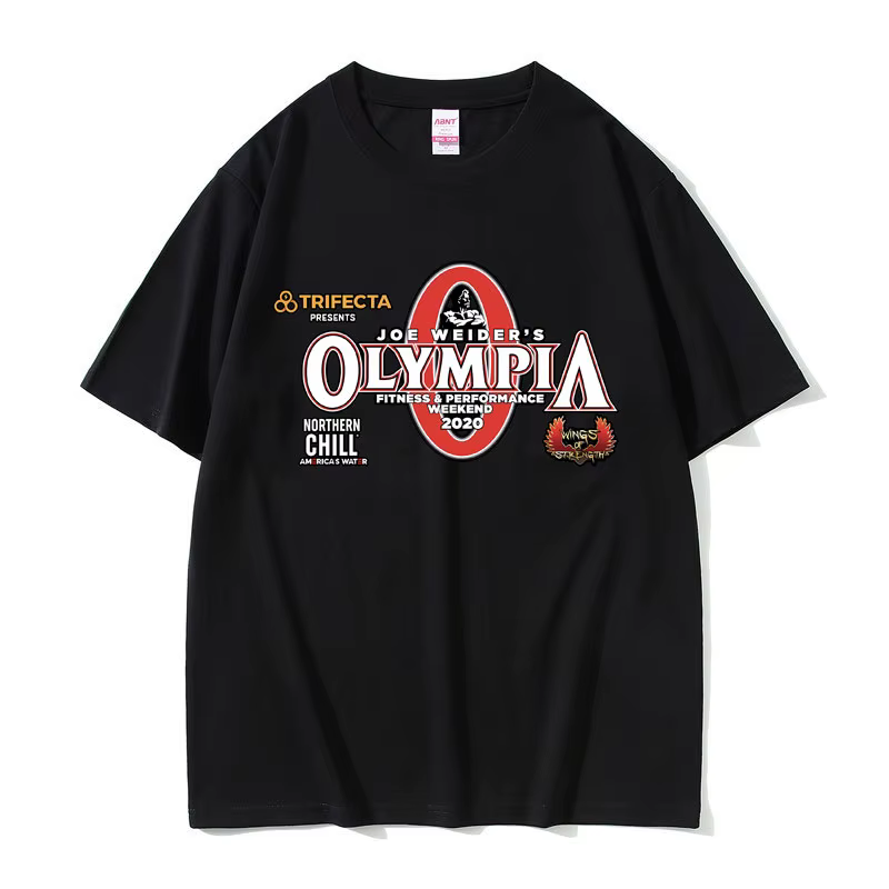 Olympia Gym Fitness pompe couverture graphique T-shirt hommes femmes mode Vintage T-shirt mâle décon
