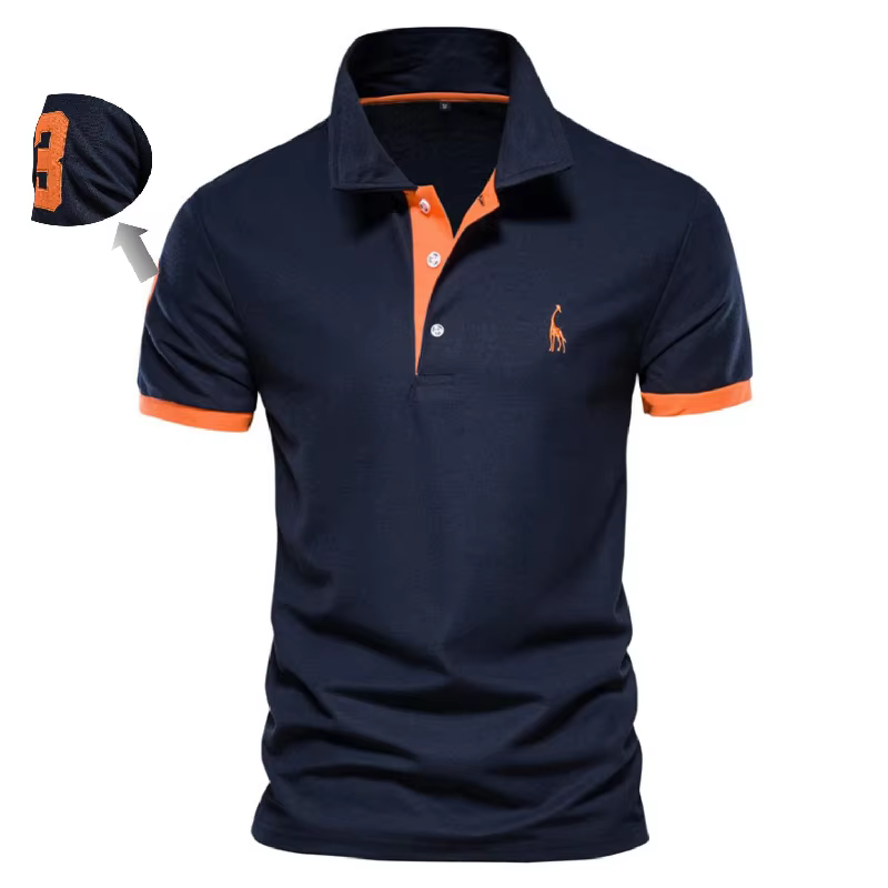 AIOPESON brodé 35% coton polo homme décontracté couleur unie Slim Fit Polo nouvelle marque vêtements