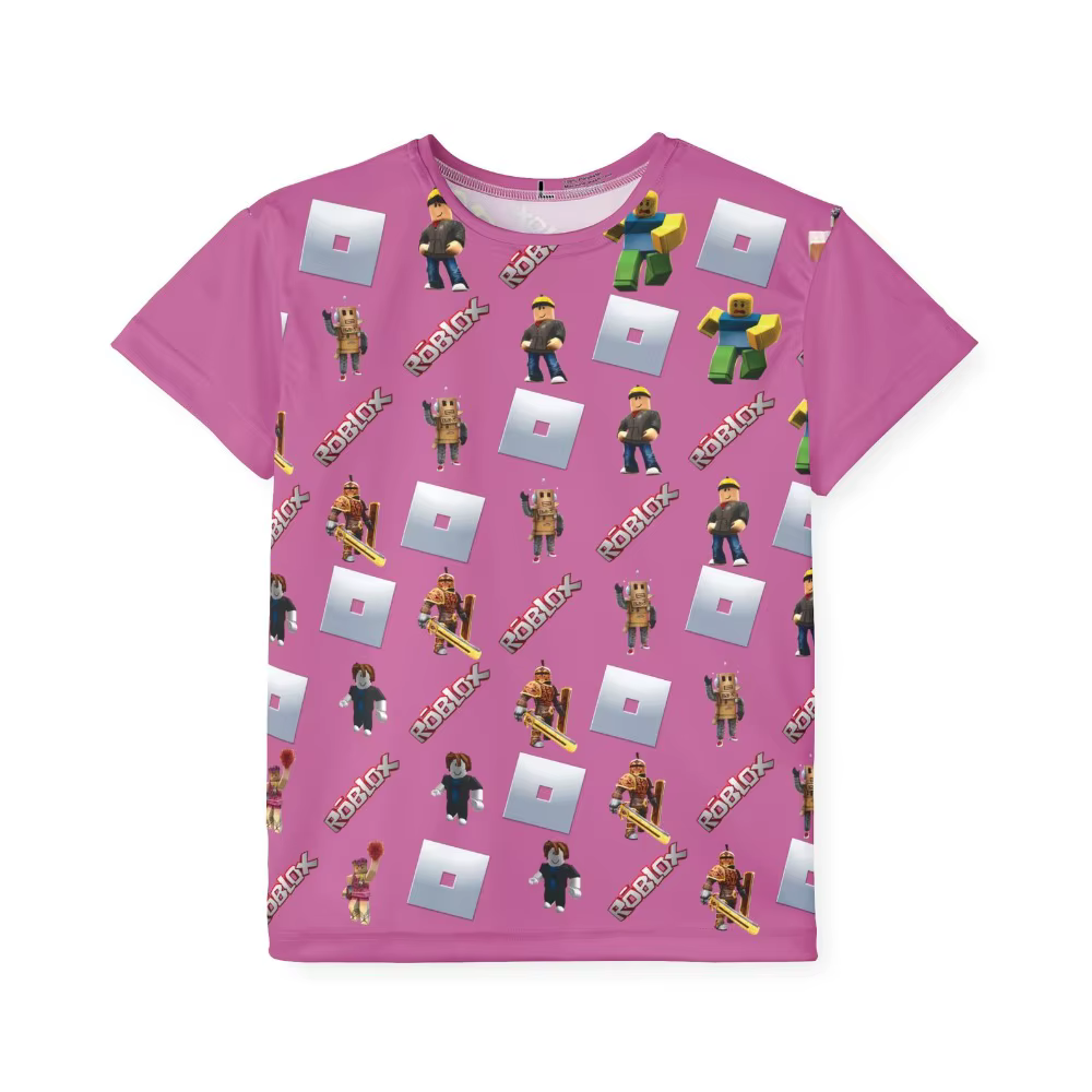 T-shirt de jeu Roblox pour enfants, costumes de cosplay, haut à manches courtes pour enfants, imprim
